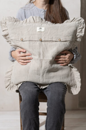 Pillow Cover with Ruffles