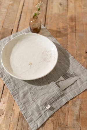 Placemat with Pocket in Solid Linen