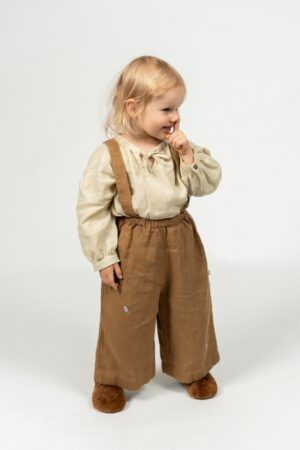 Warm Culotte Pants Leonie with Removable Suspenders