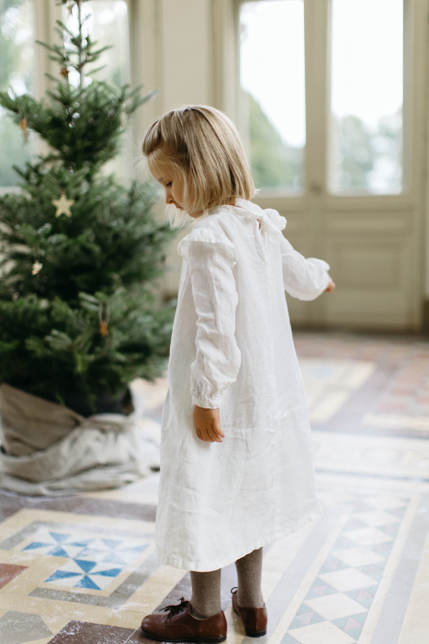 girls linen dress