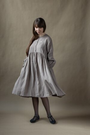 Dress Delilah with Shirring Cuffs