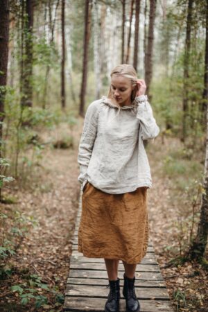 Oversized Ruffle Tunic Layla with Long Sleeves