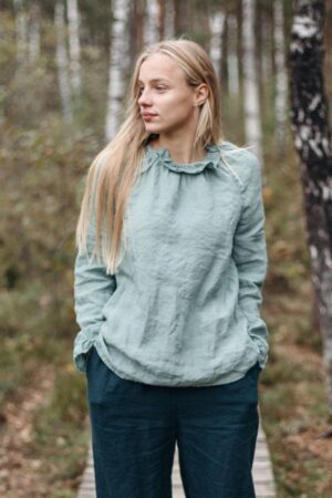 Oversized Ruffle Tunic Layla with Long Sleeves