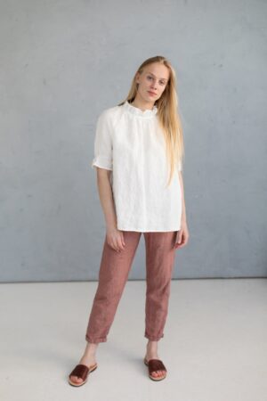 Oversized Ruffle Tunic Layla with Short Sleeves