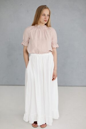 Oversized Ruffle Tunic Layla with Short Sleeves