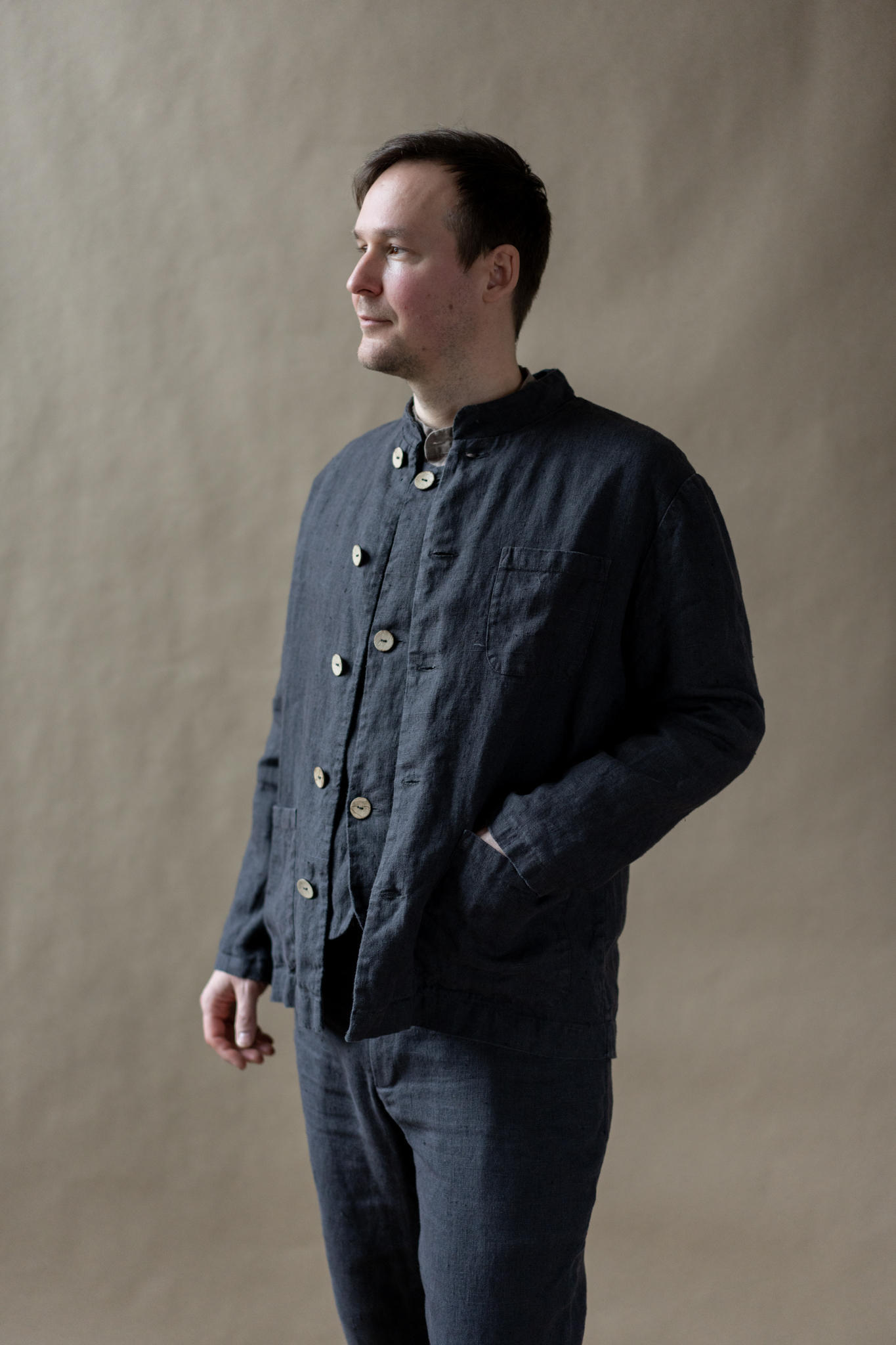 Pure linen bomber jacket | GutteridgeEU | Men's Jackets and Sleeveless